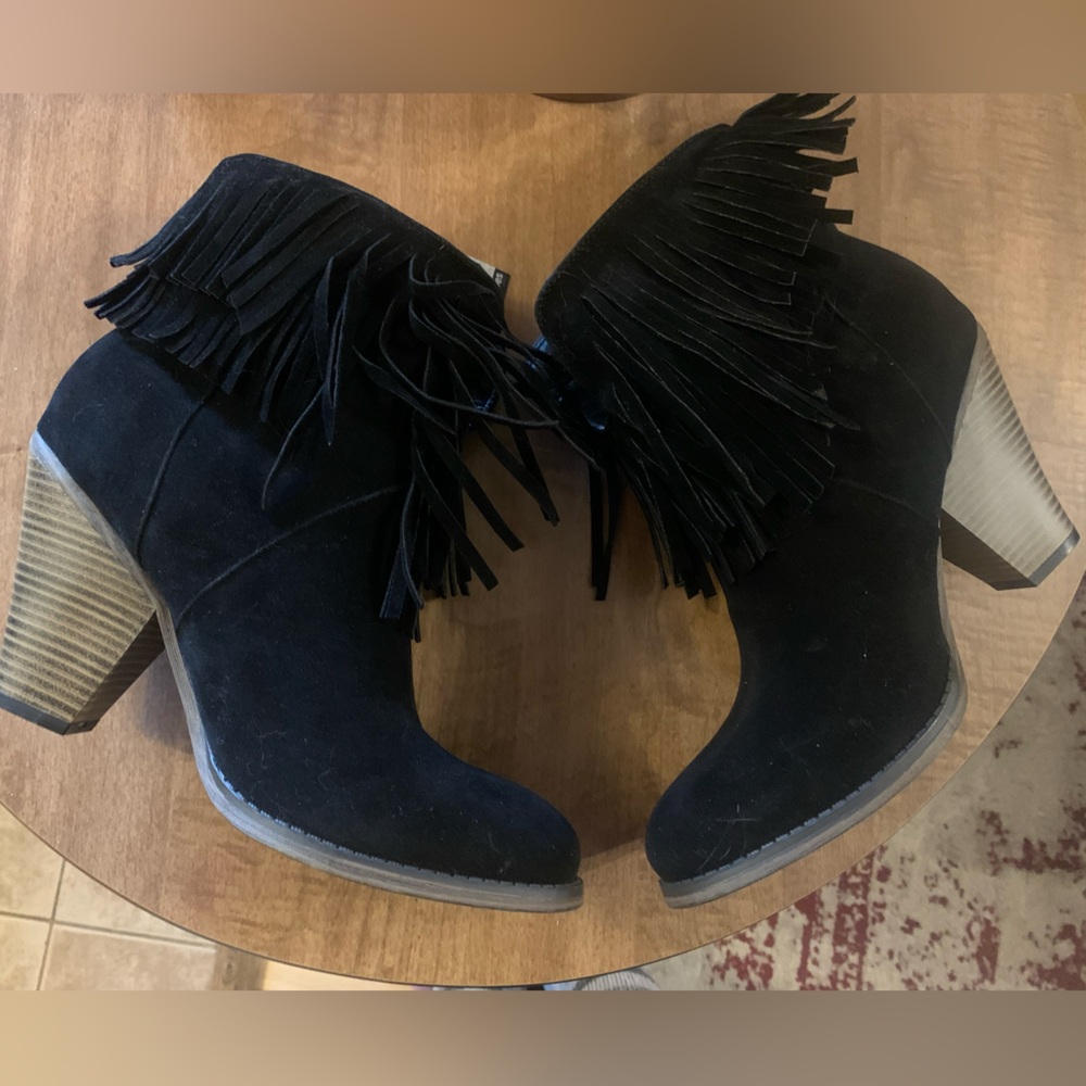 Fringe booties